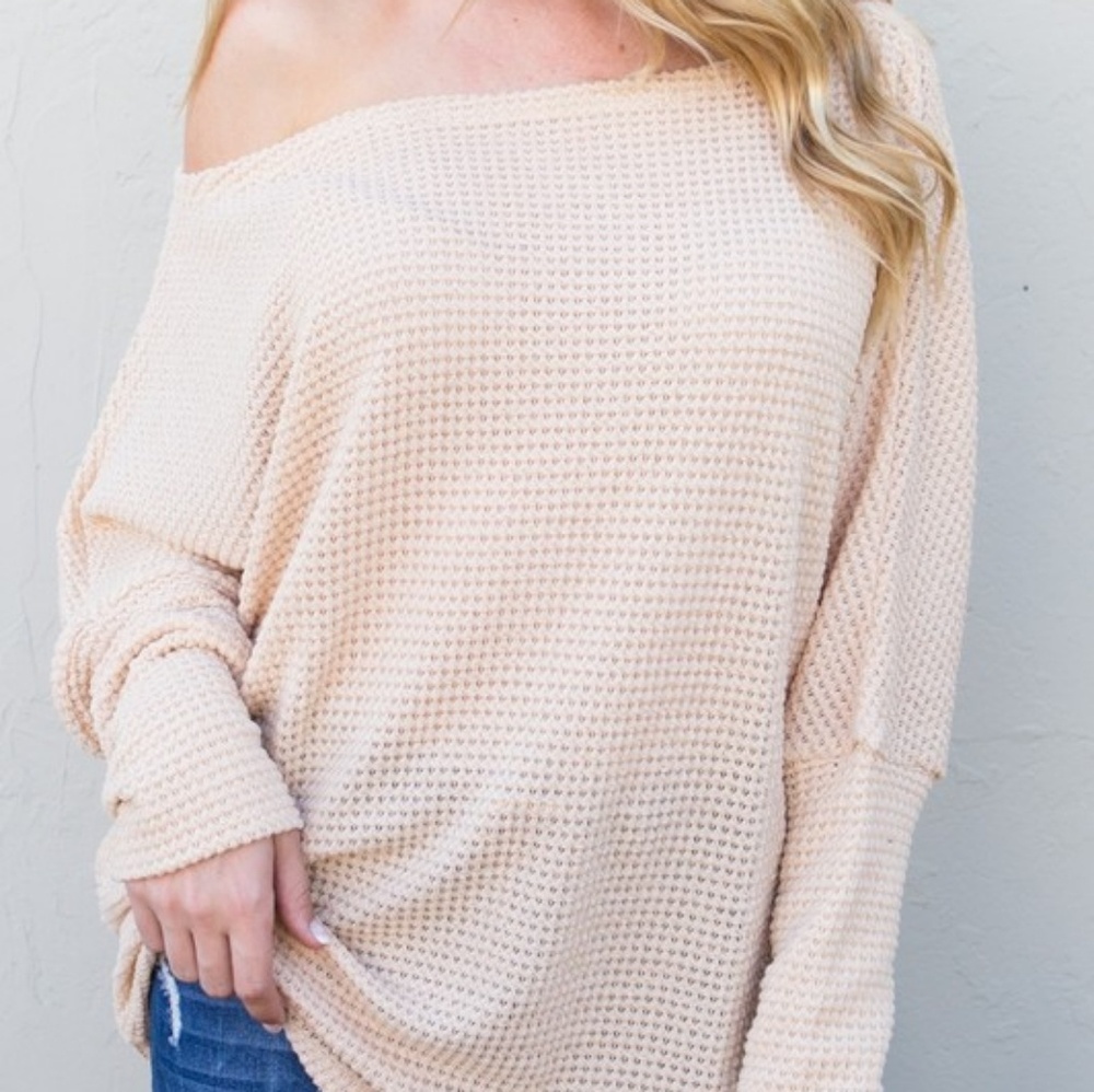 Beige Oversized Knit Sweater  NWT